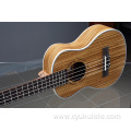Zebra wood ukulele lettering